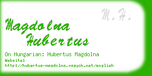 magdolna hubertus business card